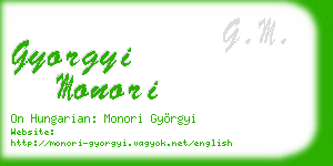 gyorgyi monori business card